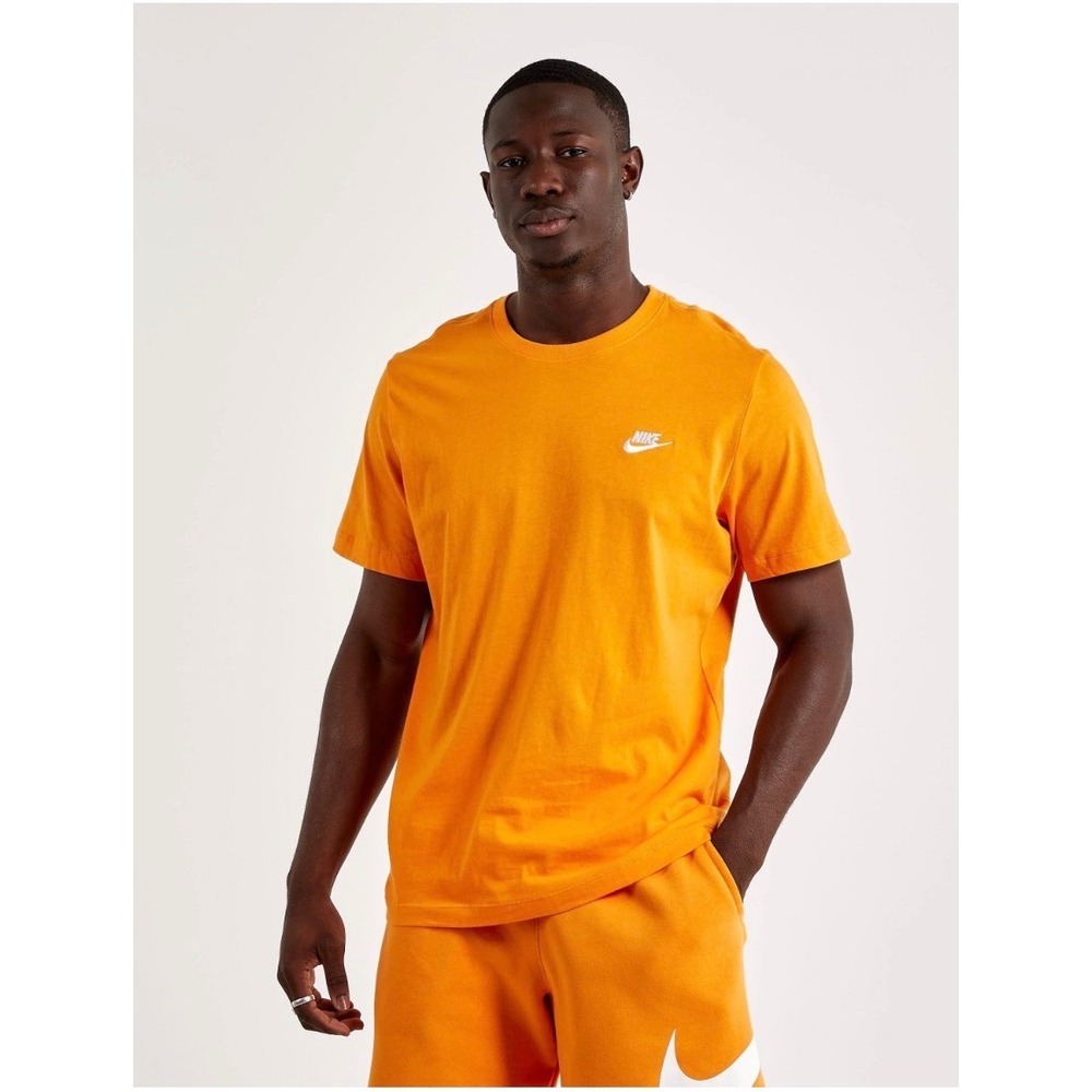 Nike Mens Orange SportswearClub Tee, Large